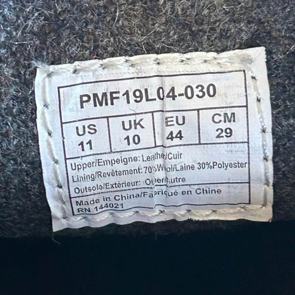 Pendleton‎ Woolen Mills Chukka Boots Men's Size 11 Grey Wool Leather Vibram Sole